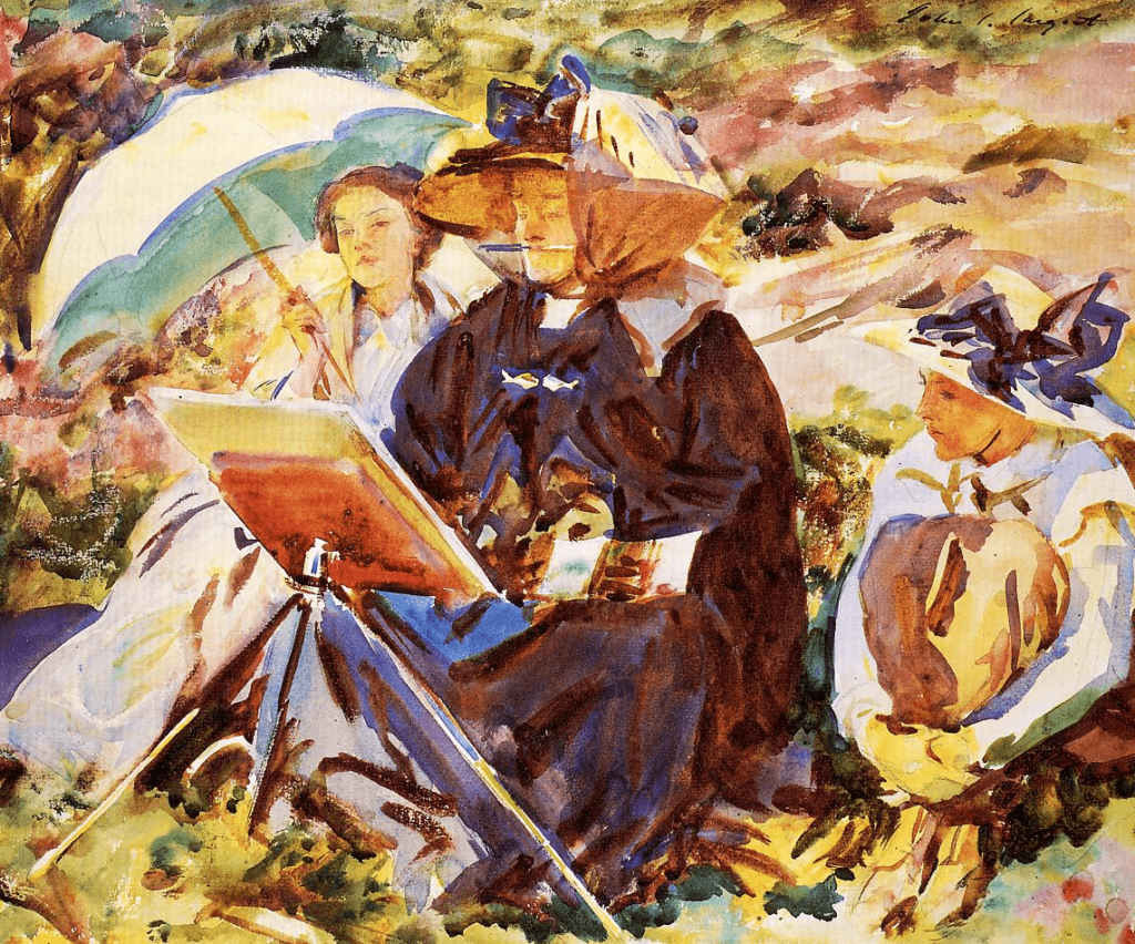 Simplon Pass: The Lesson by John Singer Sargent