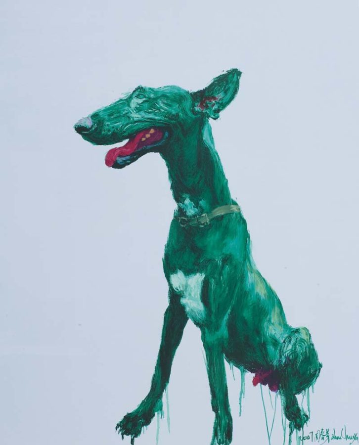 Contemporary Art. Made in China: Zhou Chunya, Green Dog, 2007, Yang Gallery, Singapore.