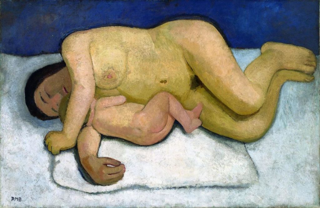 Paula Modersohn-Becker, Reclining Mother And Child, 1906, Paula Modersohn-Becker Museum, Bremen, Germany.