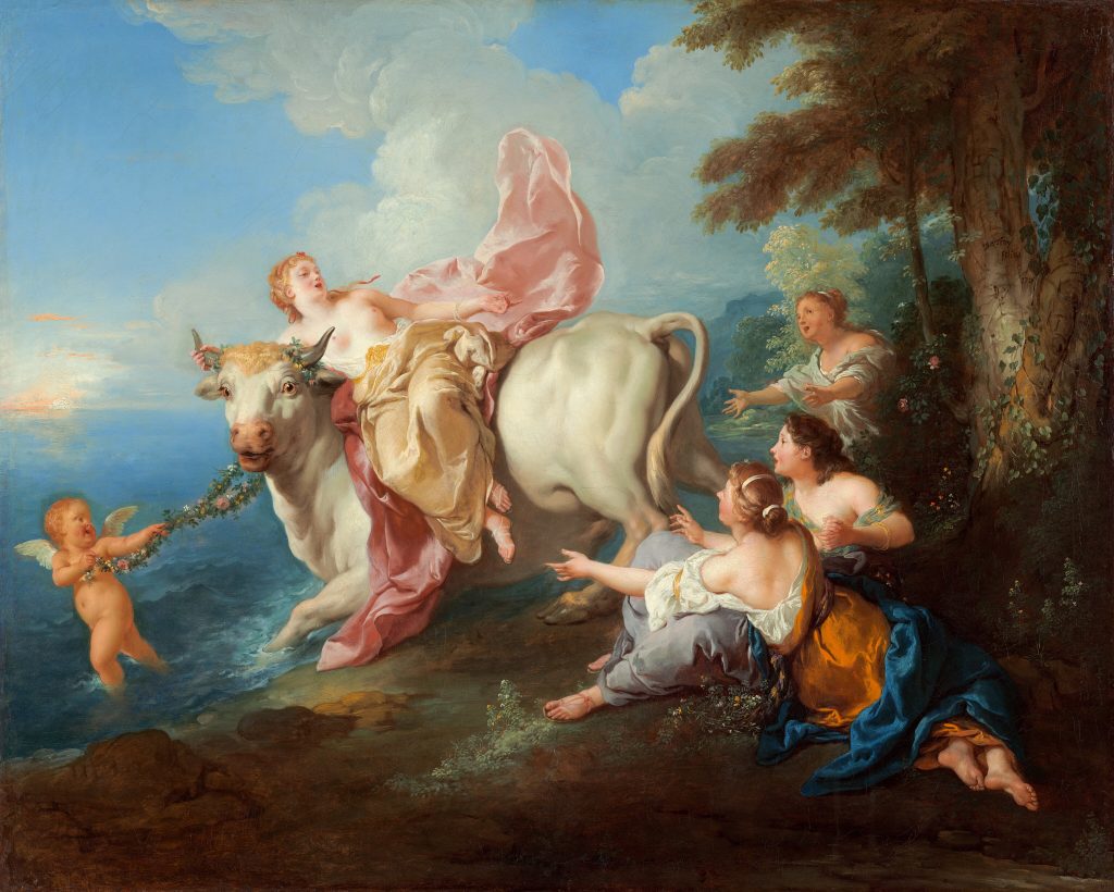Europa myth Art: Jean François de Troy, The Abduction of Europa, 1716, The National Gallery of Art, Washington, DC, USA. Museum’s website (public domain).
