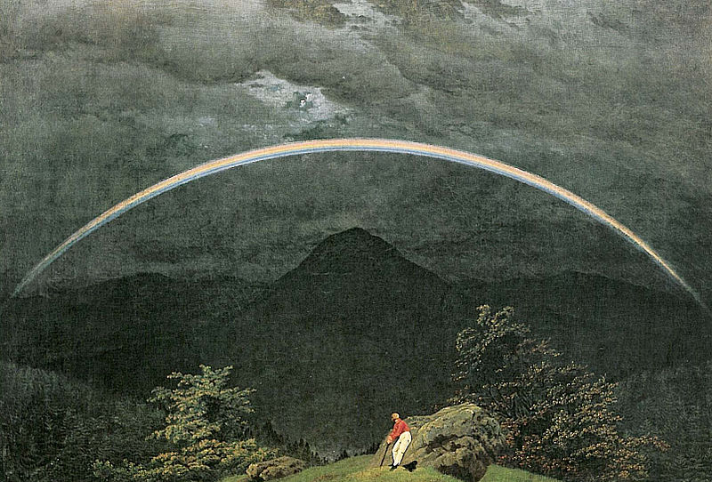 Caspar David Friedrich, Mountain Landscape with Rainbow, 1810, Museum Folkwang, Essen, Germany.