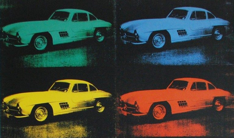 Automobile Art: Andy Warhol, Cars. Pinterest. Detail.
