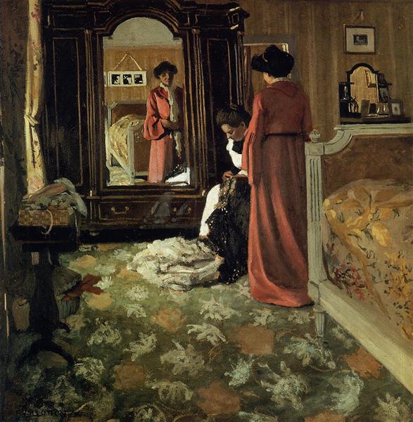Painters' Bedrooms Felix Vallotton, Interior, Bedroom with Two Figures 