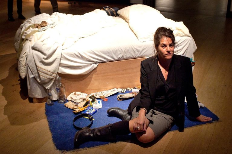 Tracey Emin My bed: Tracey Emin with My Bed. Photo by Ben Gurr/The Times.
