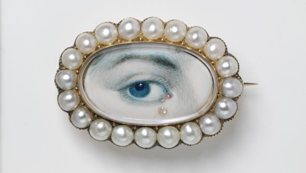 Lover’s eye brooch, 1800 – 20, England, © Victoria and Albert Museum, London - pearls, diamonds, V&A jewelry, gold