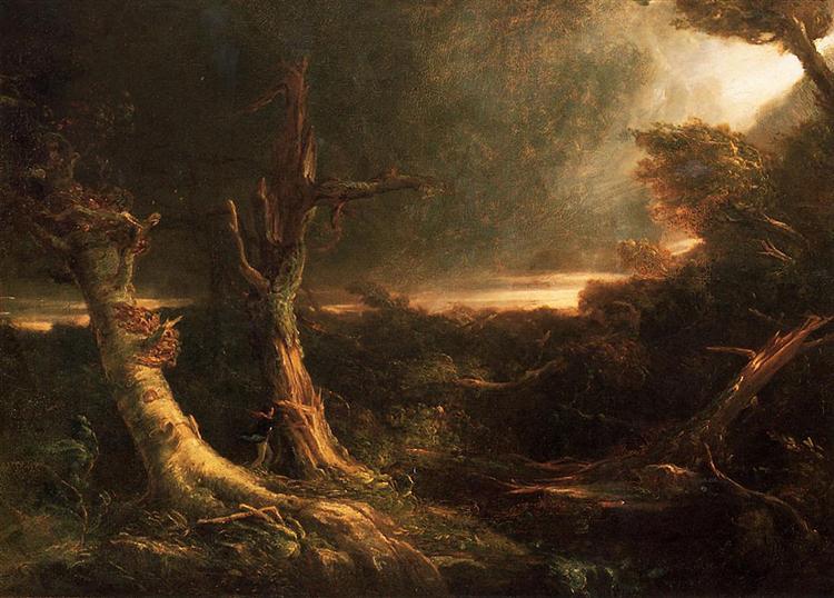Thomas Cole, A Tornado in the Wilderness, 1835