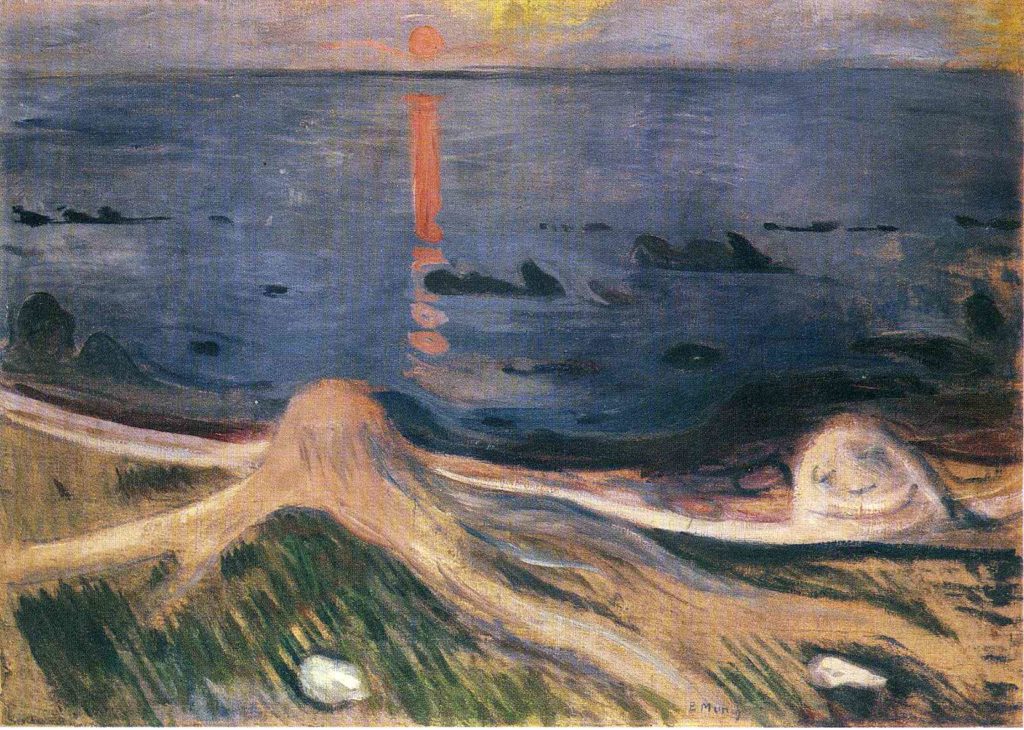 Edvard Munch's Summer Nights: Edvard Munch, The Mystery of a Summer night, 1892, private collection.