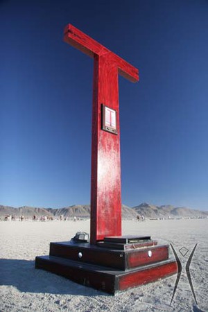 Zdzislaw Beksinski, Red Cross, 2005, Source: Burning Man Galleries.