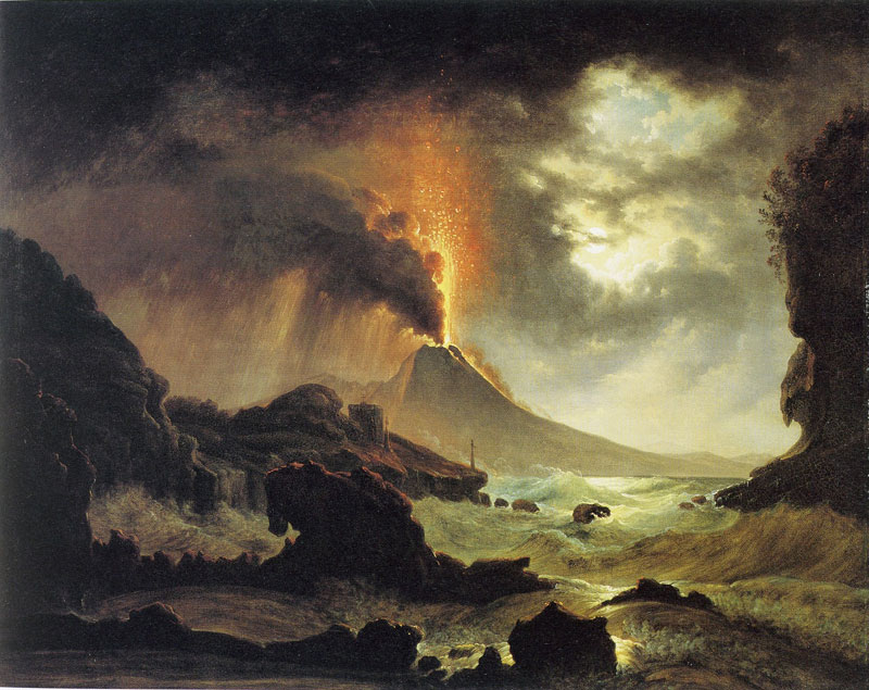 Volcanoes in Paintings: Johan Christian Dahl, Eruption of Vesuvius, 1823.