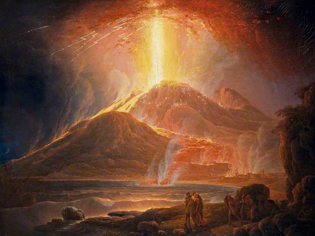 Volcanoes in Paintings:Jacob More, Mount Vesuvius in Eruption, 1780.