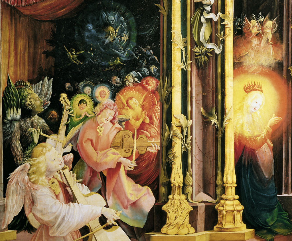 Matthias Grünewald, Isenheim Altarpiece, concert of the angels, 1512-1516,