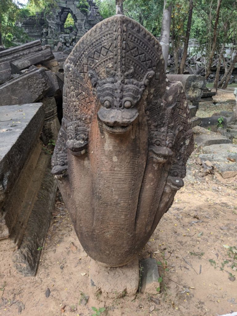 Sculpture of a 5 headed naga at the Beng Mealea Temple; Beng Mealea Cambodia