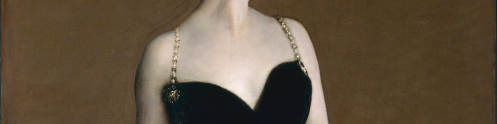 John Singer Sargent, Madame X, 1883-84, Metropolitan Museum of Art, New York City. Detail of shoulder straps.
