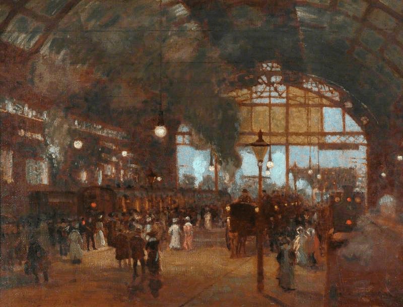Cannon Street Station by Algernon Talmage