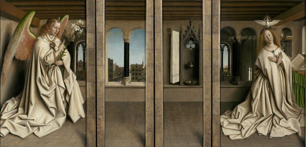 Jan van Eyck, Ghent Altarpiece (Annunciation, detail), 1432, St Bavo's Cathedral, Ghent - 15 Must-See Exhibitions in 2020