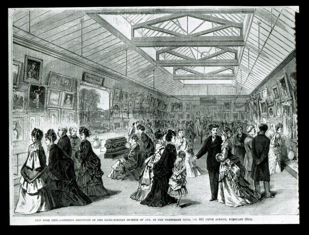 150 Years of the Met: Opening reception on February 20, 1872, in the Dodworth Mansion_Wood engraving from 'Frank Leslies's Illustrated Newspaper,' March 9, 1872_Image