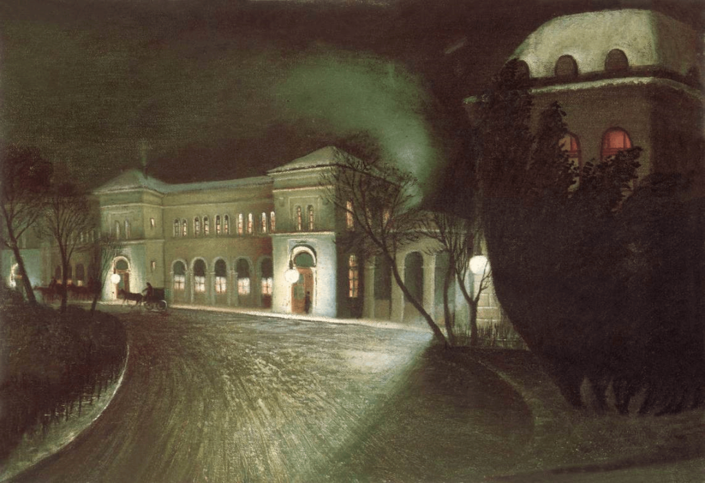 The Eastern Railway Station at Night by Tivadar Csontvary Kosztka
