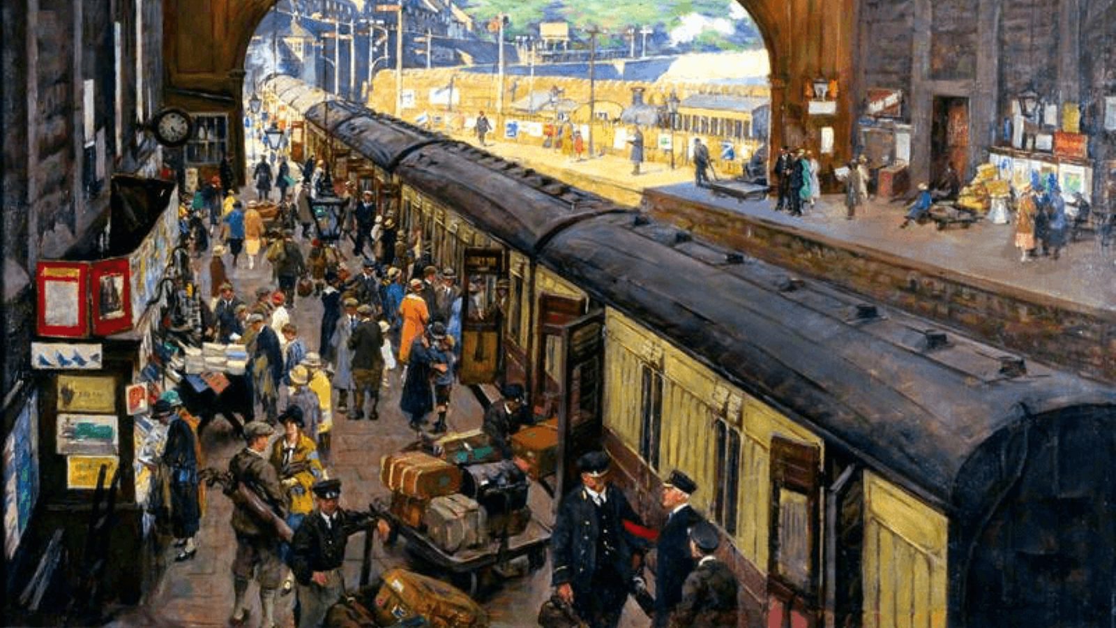 Fabulous Railway Station Paintings from the Golden Age of Train Travel