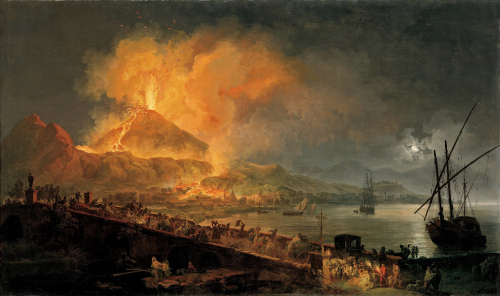 Pierre-Jacques Volaire, Eruption of Mount Vesuvius, 1777, North Carolina Museum of Art, Raleigh. Full Image.
