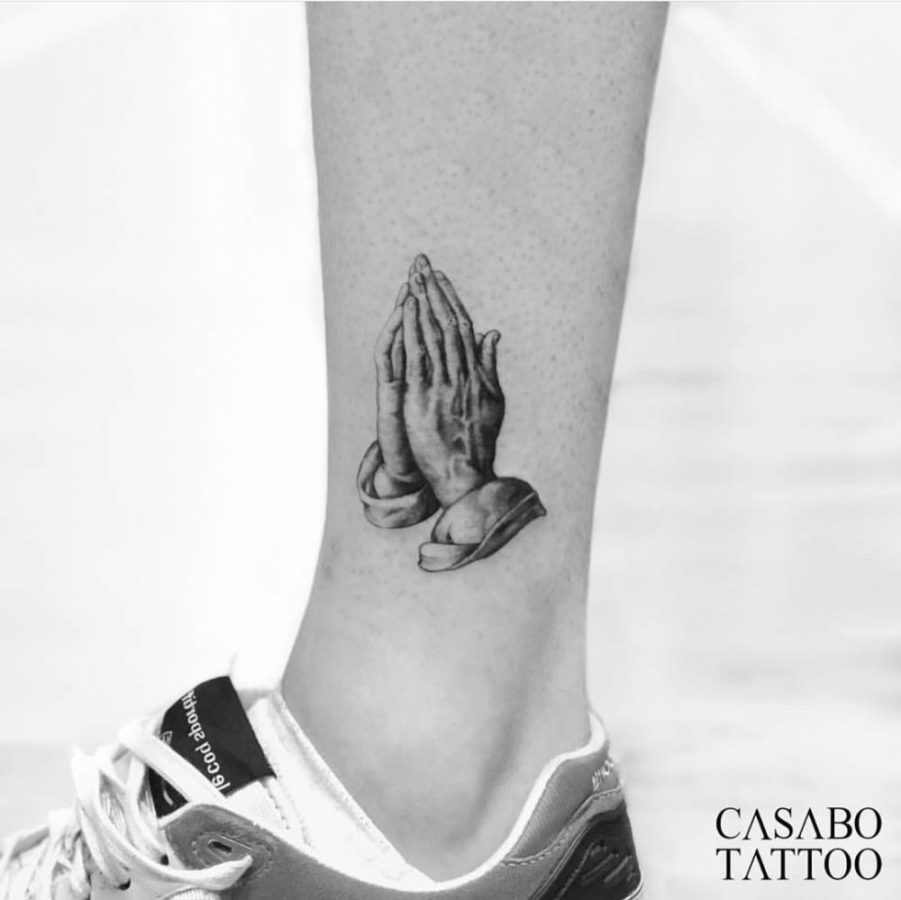 artsy tattoos: Ivan Casabo, Praying Hands by Albrecht Dürer.