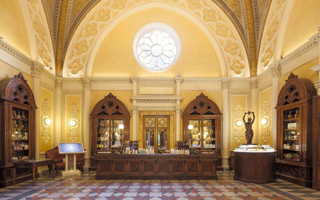 Pharmacy Museums: Interior of the Santa Maria Novella Pharmacy, Florence, Italy
