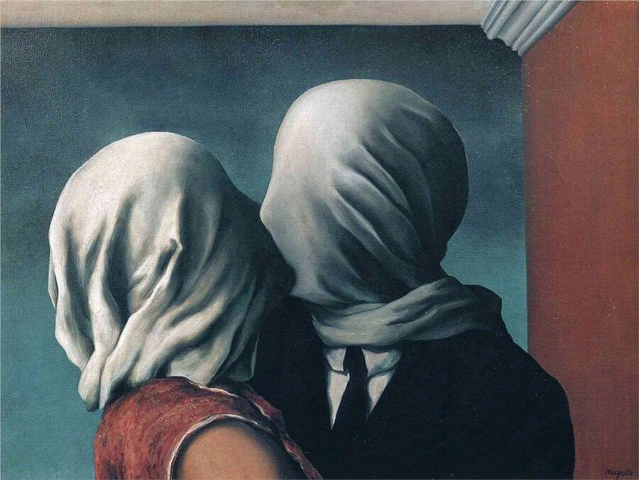 René Magritte, The Lovers, 1928, Museum of Modern Art, New York, NY, USA.