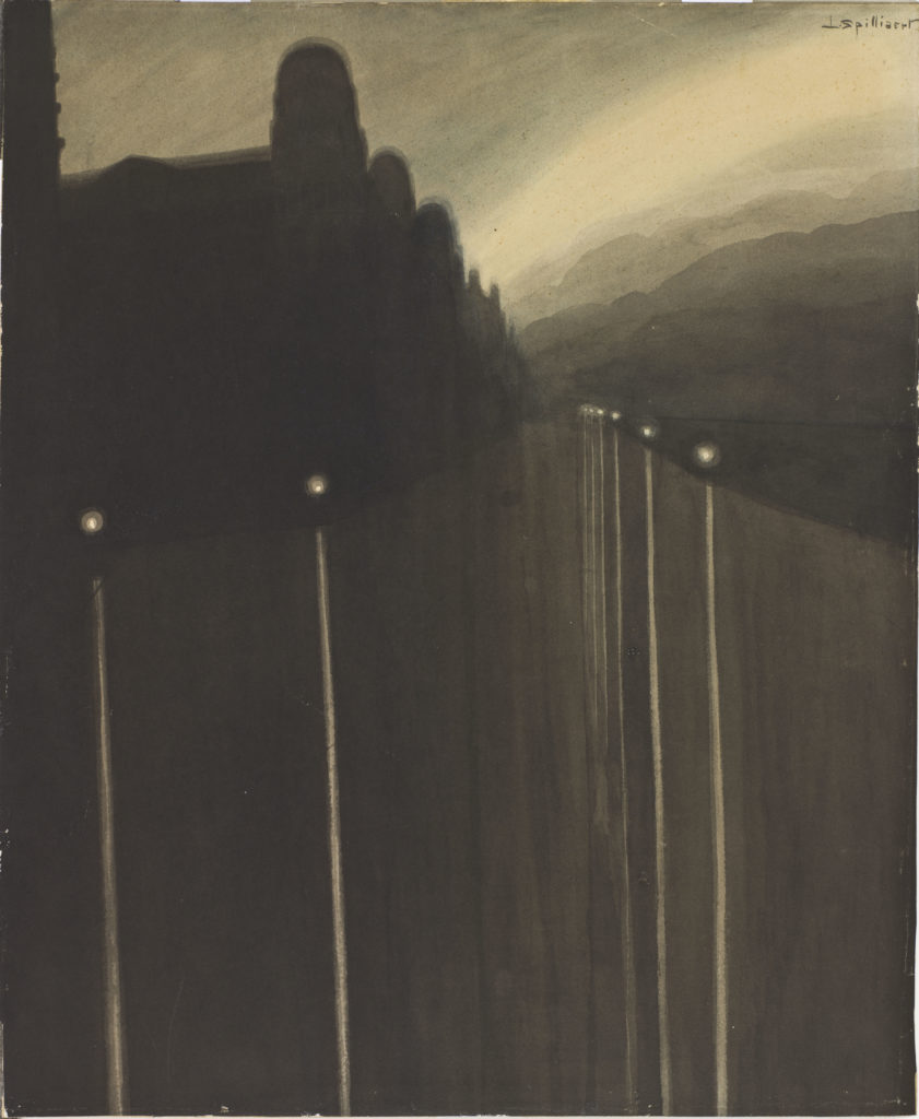 Léon Spilliaert,Dike at night. Reflected lights