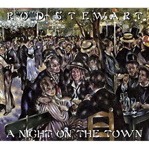 Rod Stewart, album cover for A Night on the town", rendition of Renoir's Bal du Moulin de la Galette