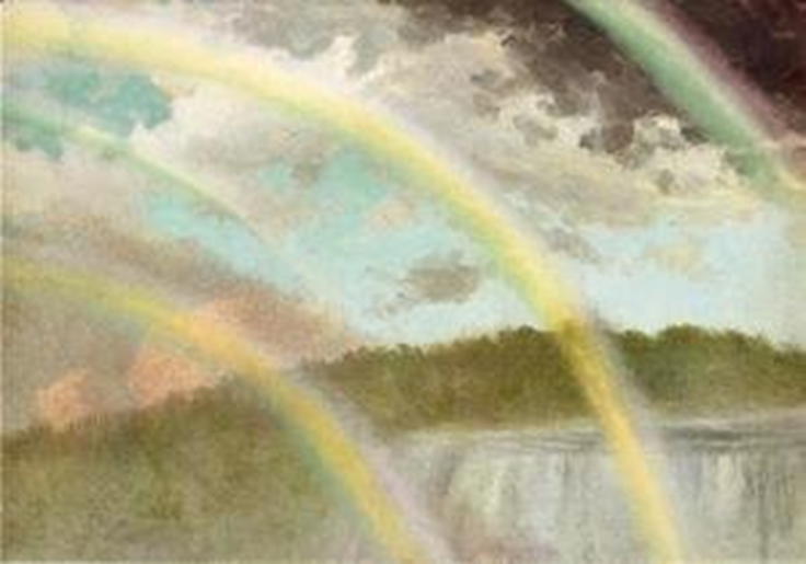 Albert Bierstadt, Four Rainbows over Niagara; Rainbows in art history