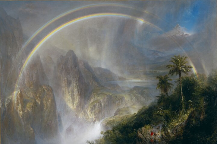  Rainbows in art history: Frederic Edvin Church, Rainy Season in the Tropics;