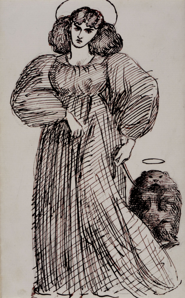 Dante Gabriel Rossetti, Mrs Morris and the Wombat, ca 1869, British Museum