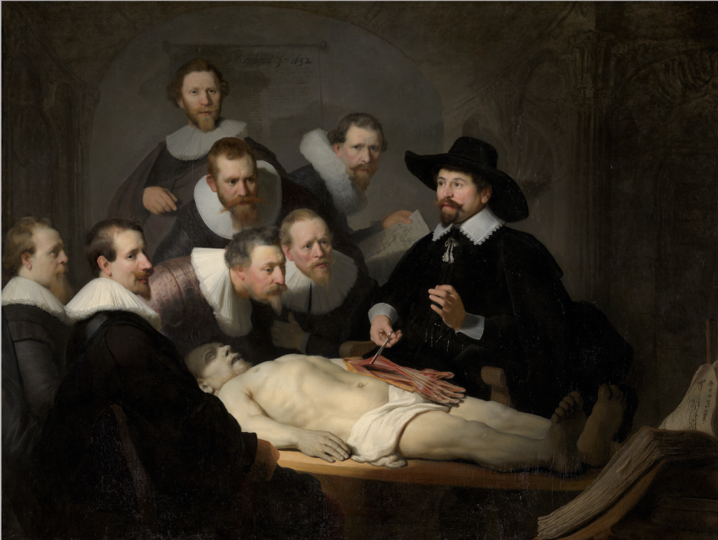 Rembrandt van Rijn, The Anatomy Lesson of Dr Nicolaes Tulp, 1632; Doctors in Paintings