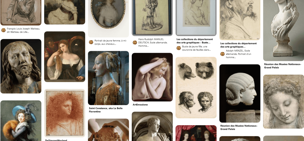 Art Museums on Pinterest: Screenshot from Musée du Louvre Pinterest page.