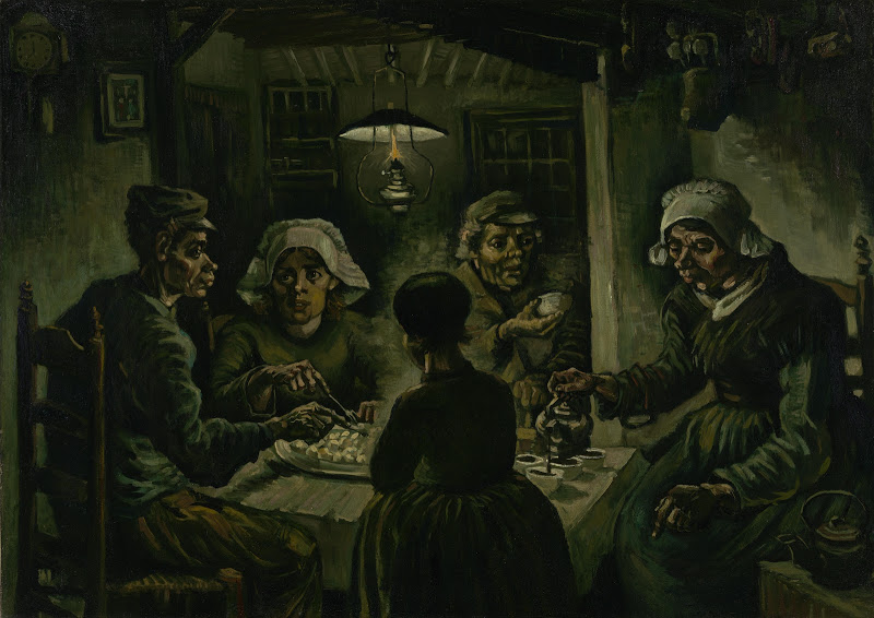 Kitchen Inspiration from Art History Vincent van Gogh, The Potato Eaters, 1885, Van Gogh Museum, Amsterdam - highlights from Van Gogh Museum