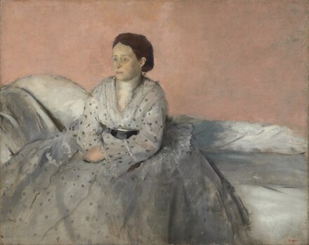 Edgar Degas's portrait of his cousin Estelle, staring into the distance. 