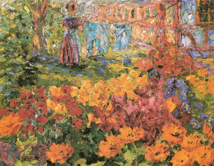 Expressionist painter Emil Nolde's flower garden was done at their home in 1908 in Denmark. 
