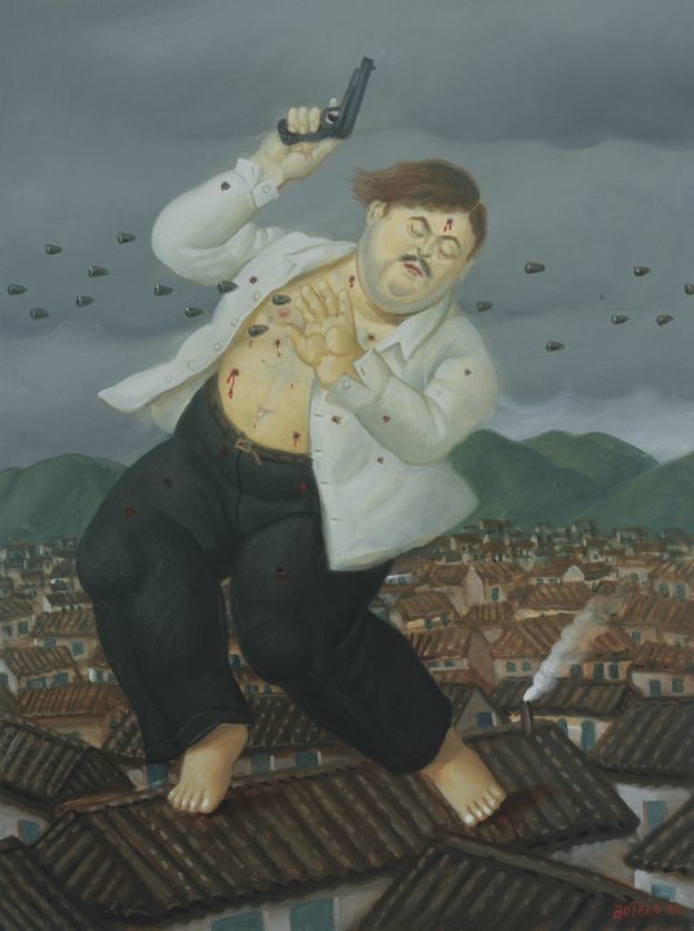 The Death of Pablo Escobar, 1999, Museo de Antioquia. Medellín, © Fernando Botero.