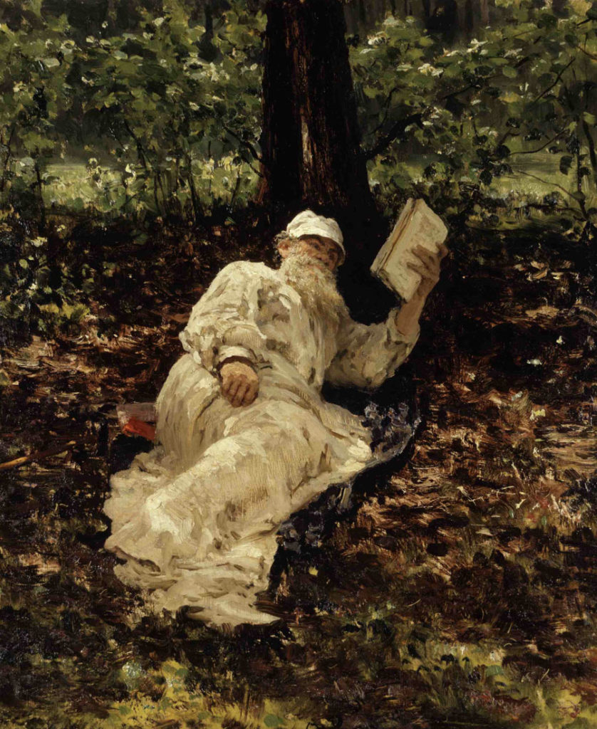 Ilya Repin, painting of Lev Tolstoy; personal letters of artists