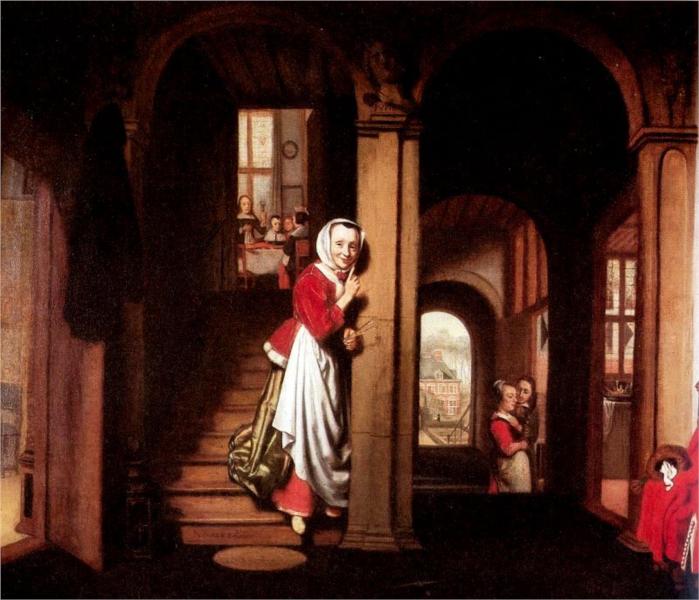 Nicolaes Maes, The Eavesdropper, 1657