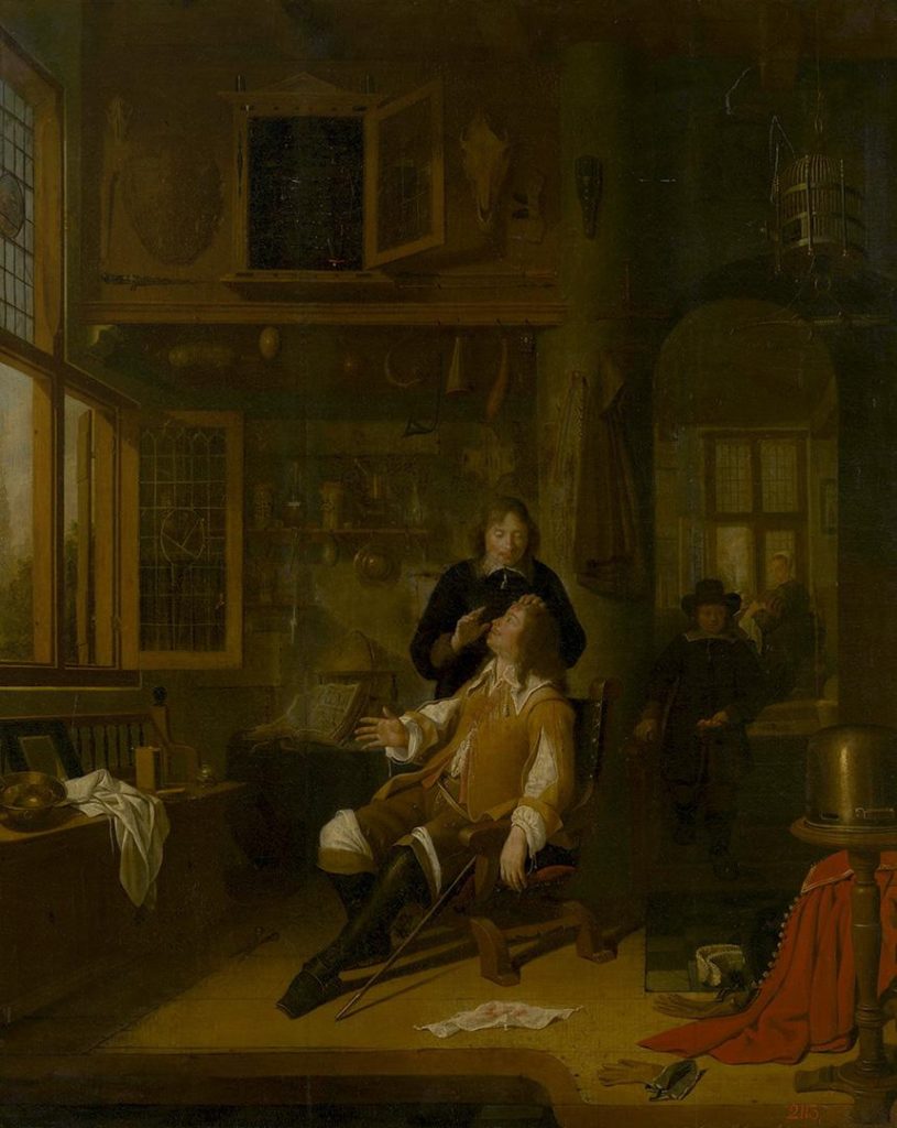 Doctors in Paintings: Adriaen Gaesbeeck, Doctor's Visit, late 1640s.