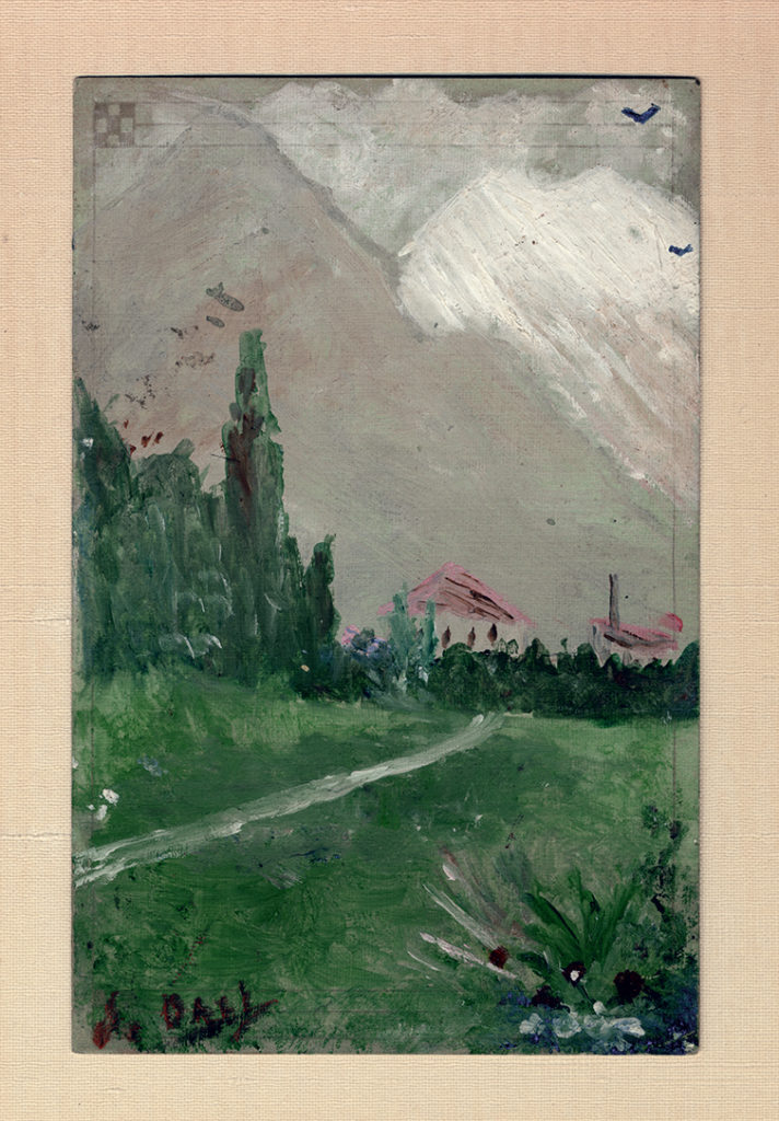 Dali, Landscape near Figueras, childhood artwork