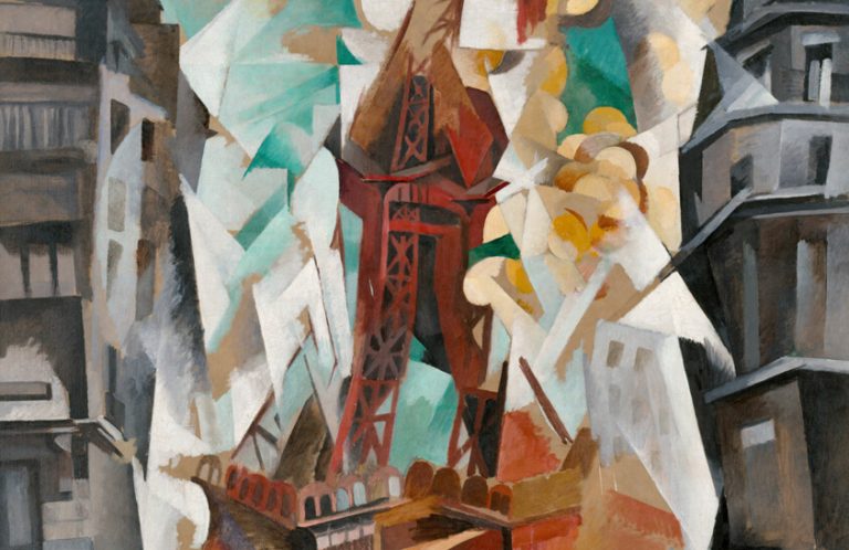 Delaunay Red Tower: Robert Delaunay, Champs de Mars: The Red Tower, 1911-1923, Art Institute of Chicago, Chicago, IL. Detail.
