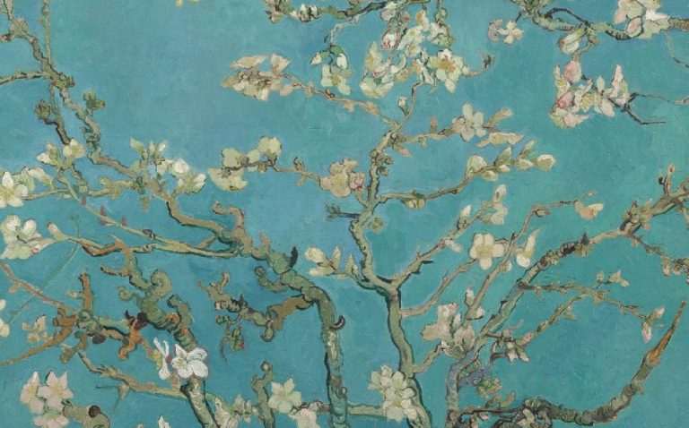 van gogh almond blossom: Vincent van Gogh, Almond Blossom, 1890, Van Gogh Museum, Amsterdam, Netherlands. Detail.
