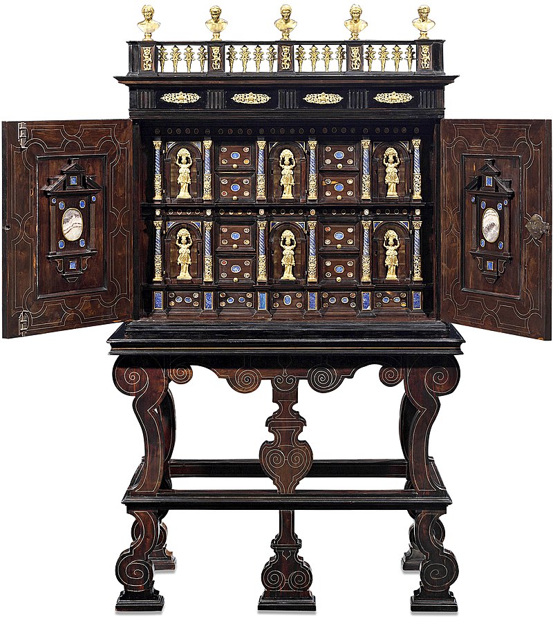 17th Century Baroque Cabinet of Curiosities, Italy.