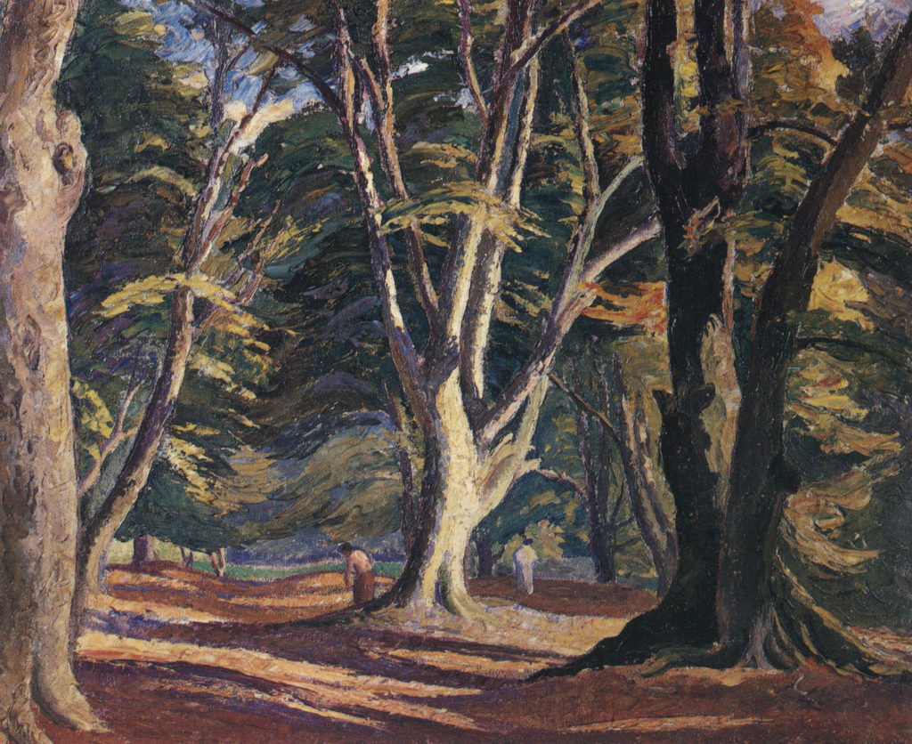 British Landscape by Ethelbert White, The Forest, oil on canvas