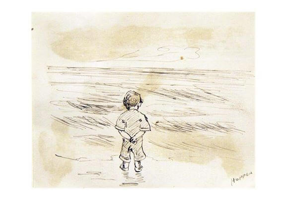 Edward Hopper, Little Boy Looking at the Sea, childhood artwork