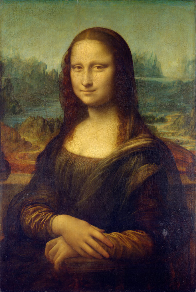 Leonardo Da Vinci, Mona Lisa, 1503, oil on poplar, 77 cm × 53 cm, The Louvre, Paris.