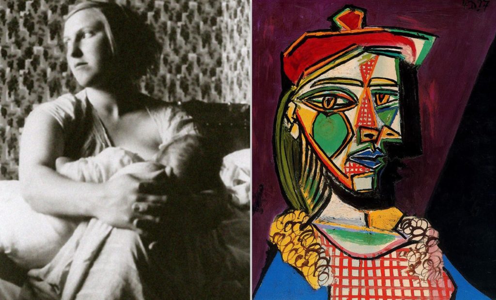 Pablo Picasso, Woman in beret and checked dress, photograph of Marie Therese Walter; personal letters of artists