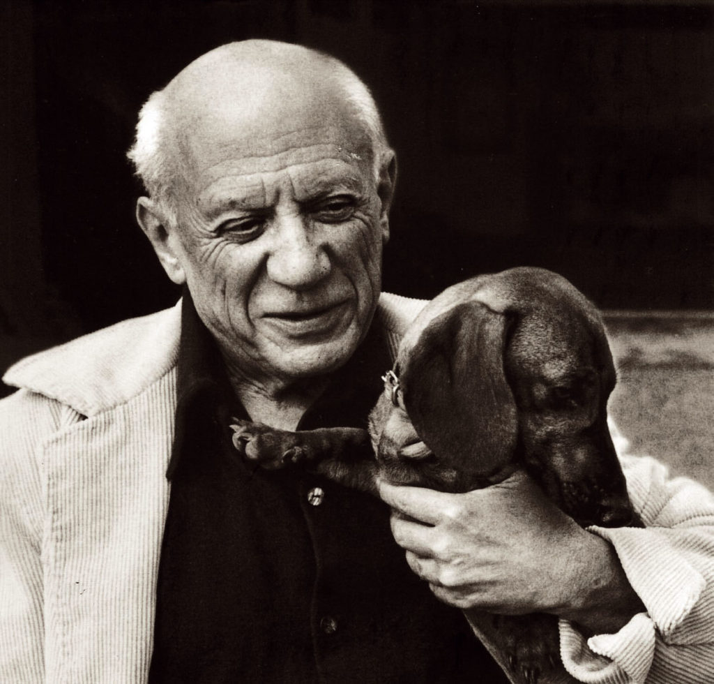 Pablo Picasso and Lump, in: Douglas, Duncan David, Lump: The Dog who ate a Picasso, Thames and Hudson, 2006.