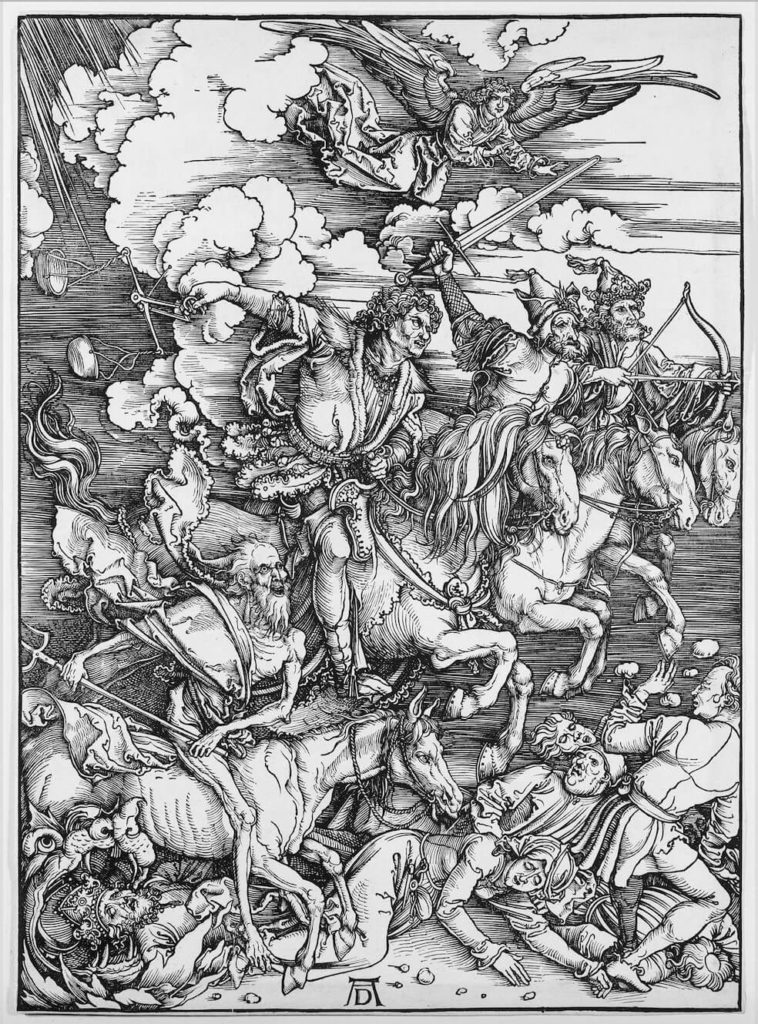 Albrecht Dürer, The Four Horsemen of the Apocalypse, 1498, The Metropolitan Museum of Art, New York City, USA.